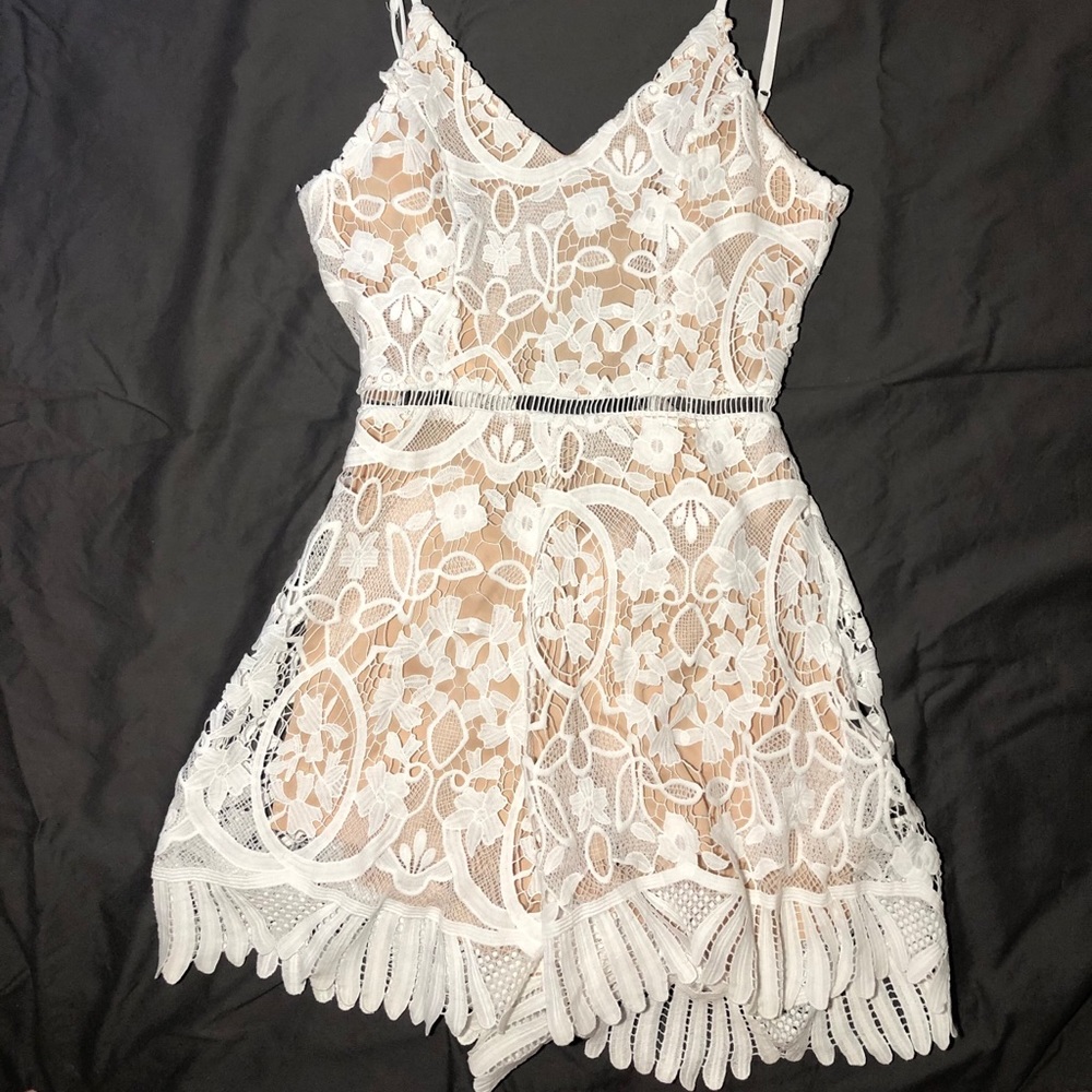 White Lace Romper
